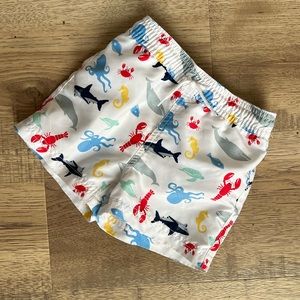 12-18M Janie & Jack Boys Sea Life Swim Trunks